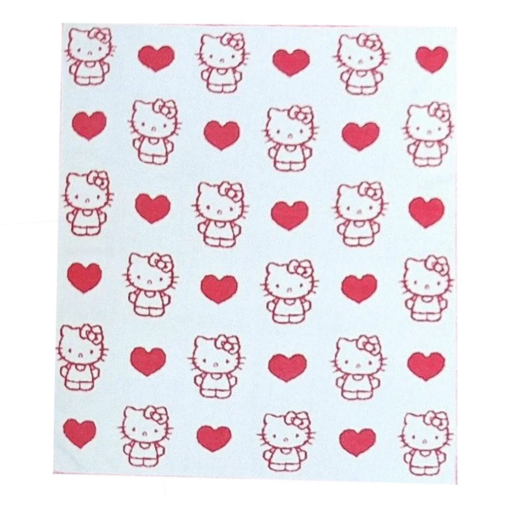 Hello Kitty Soft Throw Reversible Blanket - Hot Pink Hearts - 50